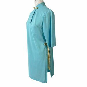 Hollywood Vassarette Blue Robe Nightgown Designer Line Loungewear 32 Vtg 1960s